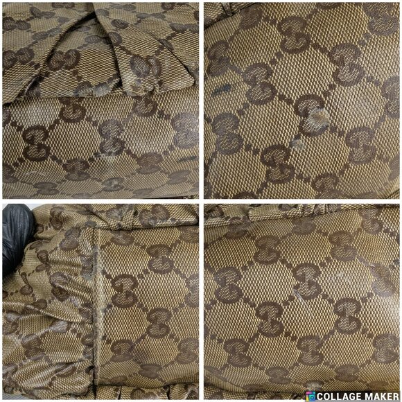 Authentic GUCCI Beige/Ebony Crystal Web Stripe Small Shoulder Bag Made in Italy - Picture 13 of 15